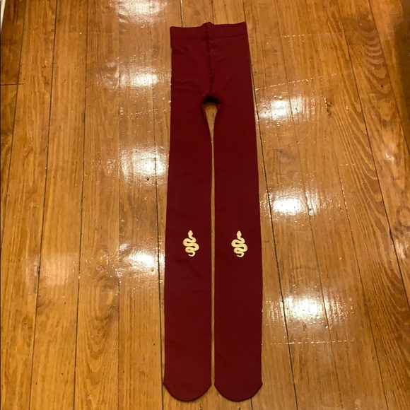 Accessories - Maroon Gold SNAKE Tights SZ Sm/Med